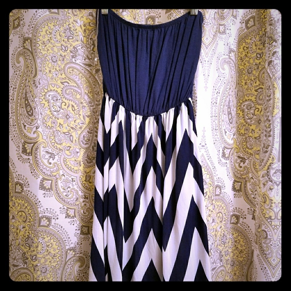 Strapless maxi dress